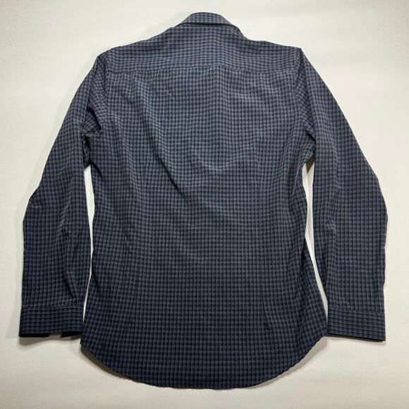 C-Lab NYC Men's Long Sleeve 4-Way Stretch Slim Fit Plaid Dress Shirt - Size M - Picture 2 of 4